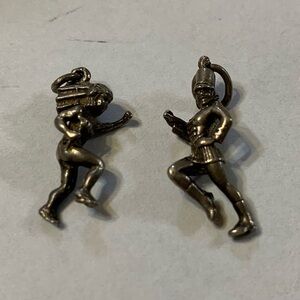 Vintage Sterling Silver Charms Native American Indian Chief  Majorette Marching